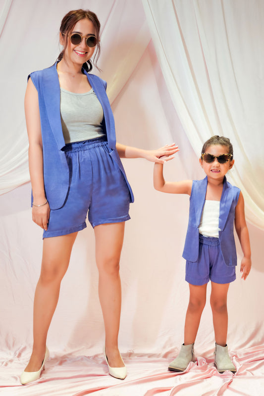 Classic lavender shade co ord set for kids