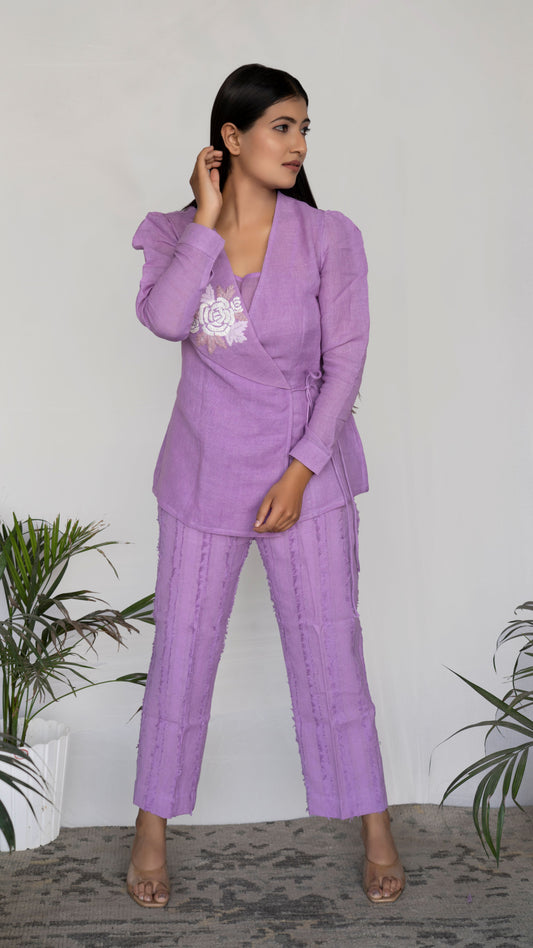 Cotton Muslin Angrakha Co ord Set