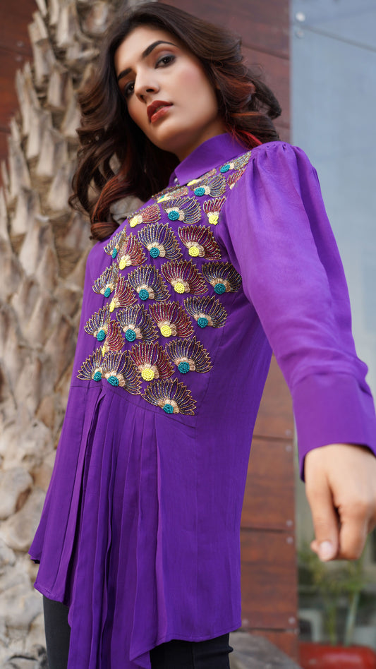 Beautifully Hand Embroidered Shirt