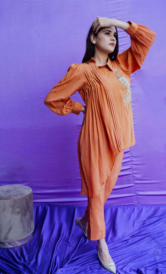 Embellished one side drop Co ord Set