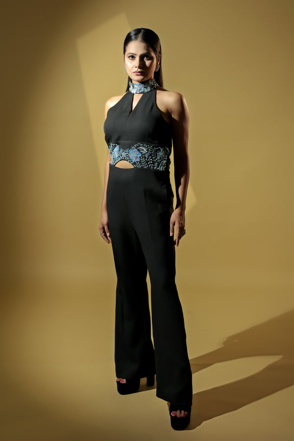 Chic & Stylish Cocktail Look Halter Neck Jumpsuit.